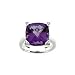 14K White Gold 0.05 ct. Diamond and 8 1/2 ct. Amethyst Ring