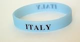 Italy blue glow in the dark silicone wristband, Italy bracelet