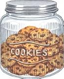 Pressed Glass Cookie Jar