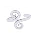 925 Sterling Silver Toe Ring Back to Back Wav Sterling Silver Toe Ring Back to Back Wave 925