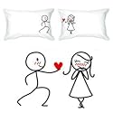 BoldLoft "My Heart Belongs To You" Couple Pillowcases-Romantic Valentine's Day Gifts for Couples,Cute Valentine's Day Gifts for Him or Her,Valentines Day Gift Ideas