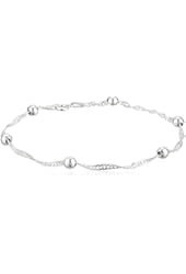 Sterling Silver Singapore-Chain Anklet