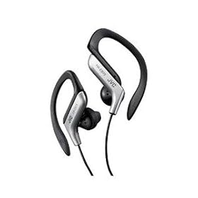 Jvc Haeb75s Sports Ear Clip Headphones with Adjustable Clip - Silver