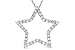 1/2 Carat Diamond 14K White Gold Star Pendant w/Chain