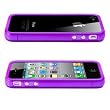Purple Bumper Case Cover Silicone Apple iPhone 4 4G