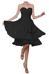 Short Chiffon 2015 Sweetheart Bridesmaid Dress 