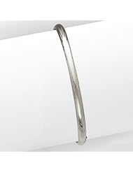 14k White Gold High Polished 4.0mm Hinged Bangle