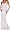 Designer White Strapless Long Evening Formal Dress, Small