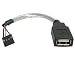 StarTech USB A to USB Motherboard 4-Pin Header F/F 2.0 Cable, 6" (USBMBADAPT)