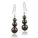 Sterling Silver Dark Gray Swarovski Crystal Pearl title=
