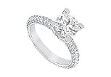 Diamond Engagement Ring : Platinum - 1.50 CT Diamonds - Ring Size