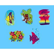 Childrens Toyshop  Toys : Tropical Glitter Tattoos - 36 pieces
