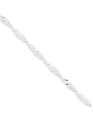 2.25mm, Sterling Silver, Singapore Chain, 16 inch