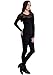Black Woman Seamless Long Sleeve Sheer Stretchy Mesh Top
