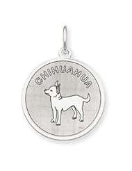 Sterling Silver Chihuahua Disc Charm QC2678"