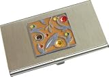 Saffron Gem Leaf Business Card Holder / Case