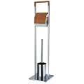 Zeller 18601 WC-Garnitur, Bamboo/Chrom / 18.5 x 18.5 x 75