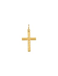 13.00x10.00 mm Childs Cross Pendant with Heart in 14K Yellow Gold