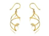 9ct Yellow Gold Spiral Hookwire Earrings
