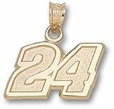 Jeff Gordon Medium Driver Number 24 7/16 Pendant - 14KT Gold Jewelry