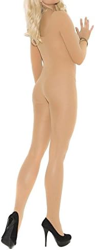 Ifeverlove Women's Round-neck Long Sleeves Bodysuit (IF79796-NUDE)