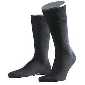 Black Wool / Cotton Airport Socks by Falke