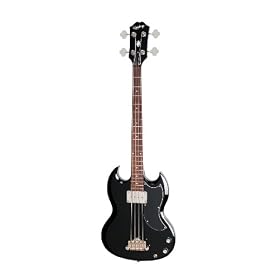 Epiphone EB-0 Electric Bass Guitar, 1 Pickup, Ebony