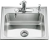 KOHLER K-3348-4-NA Toccata Single-Basin Self-Rimming Kitchen Sink
