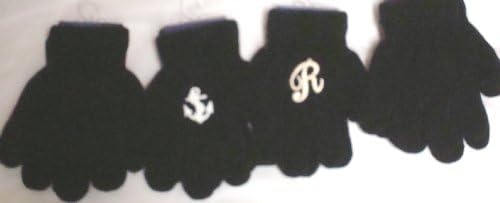 Four Pairs of Black Magic Stretch Gloves for Infants Ages 1-3 Years