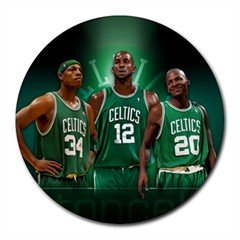 Boston Celtics Big 3 Round Mouse Pad