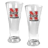 Nebraska Cornhuskers Oval Pilsner Glass Set