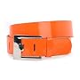 Ladies Square Metal Buckle Patent Plain Leather Fashion Belt