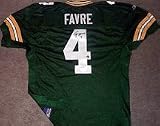 Brett Favre Green Bay Packers Autographed Authentic Reebok NFL Football Jersey (Green)