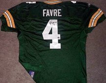 Brett Favre Green Bay Packers Autographed Authentic Reebok NFL Football Jersey (Green)