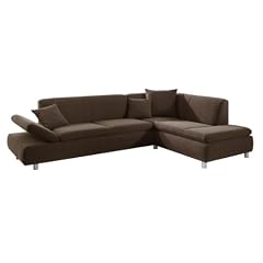 Max Winzer 2766263 Panama Polsterecke 2.5-Sitzer mit Ecksofa rechts Strukturgewebe, schoko