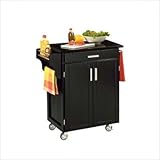 Kitchen Cart - Small Create-a-Cart with Granite Top in Black - Home Styles  ....