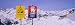Avalanche Warning Signs on a Ski Slope, Rendl, St. Anton, Austria Art Photographic Poster Print by Panoramic Images, 120x40