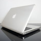 NEW DESIGN TopCase CLEAR Rubberized Crystal See Thru Satin Hard Case Cover for NEW Macbook Pro 13-inch 13 (A1278/with or without Thunderbolt) with TopCase Mouse Pad