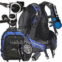 Oceanic Islander BCD, Delta 4 DVT Reg, Atom 2.0 Computer, Air XS 2 Octo & At Pack Bag
