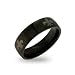 Eve's Addiction Black Plated Stainless Steel Fleur de Lis Ring