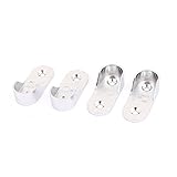 uxcell　ロッドフランジ　サポートホルダー　4mm穴ダイヤ　46mm長　16mmロッドダイヤ　4個