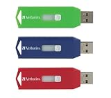 Verbatim Store 'n' Go 2 GB USB 2.0 Flash Drive, 3 Pack 96981 (Red, Blue, Green) 2 GB