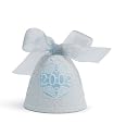Lladro 2009 Christmas Bell, White with Blue Accent