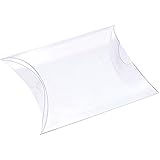 Ling's moment Clear Pillow Boxes for Favors, 3.5 x 2.5 Inch, Pack of 100