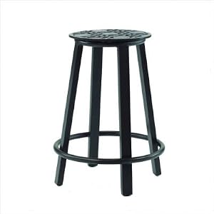 Cast Top Counter Stool Style: Rialto Sunburst Top in Antique Black Walnut Finish