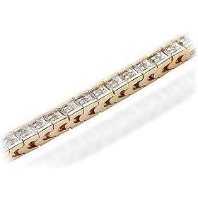 9CT 7.5" DIAMOND TENNIS STYLE BRACELET (1/2CT)