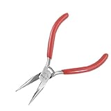 uxcell スナップリングプライヤー　プライヤー　ストレートニードルノーズプライヤー　　レッド　グレー　18mm