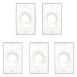 5 New White Wall Mount Impedance Matching Speaker Dial Volume Control Switches 5TSVCD(W)