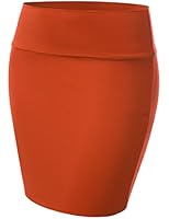 J.TOMSON Women's Basic Cotton Mini Skirt with Elastic Waist