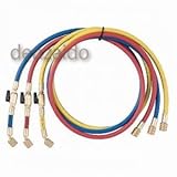 FUSO R410A バルブ付チャージホース 150cm 赤 FS-720BB-1